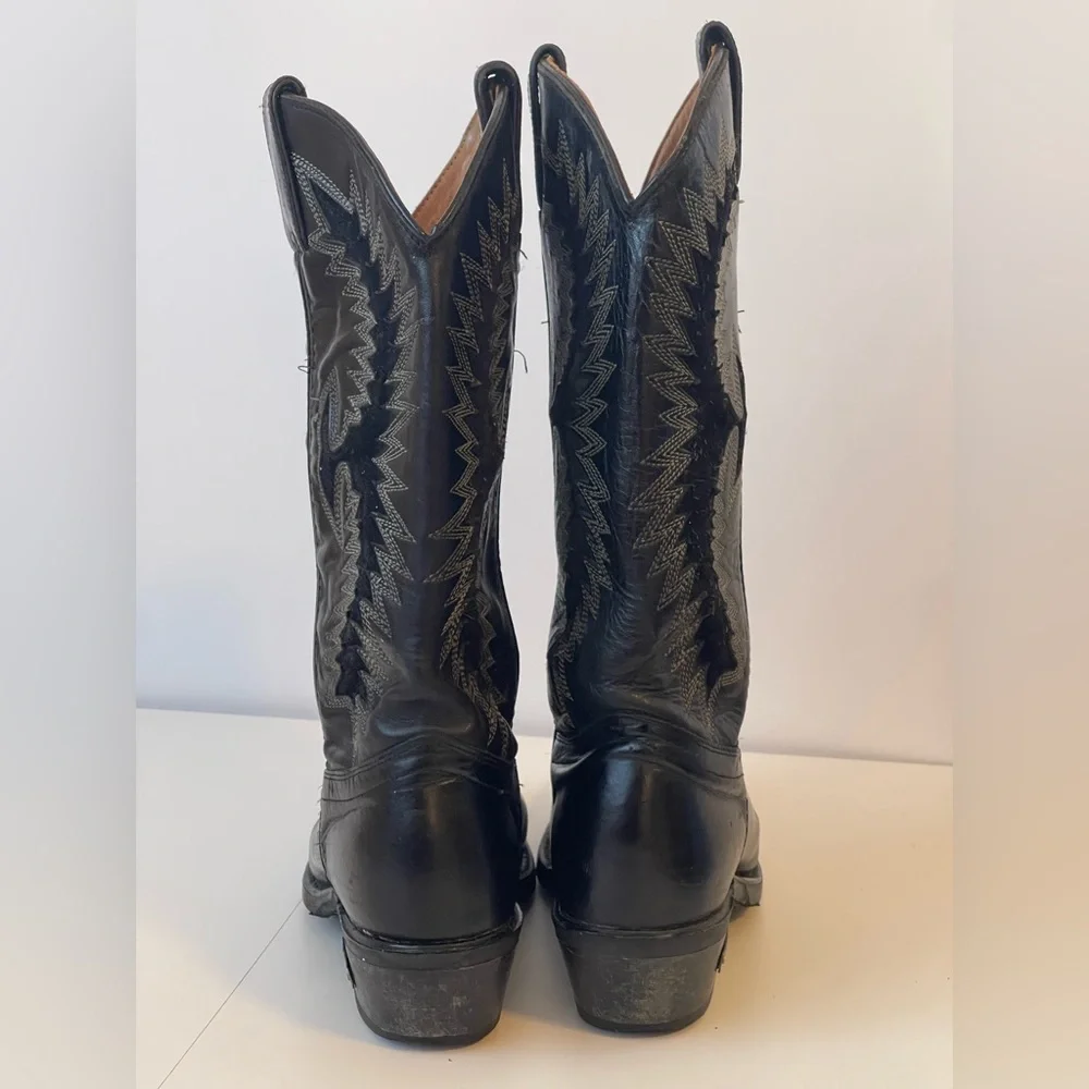 Vintage Harley Davidson Black Cowboy Boots Men’s 6.5